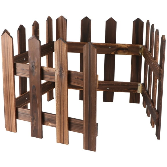 BESTOYARD Wooden Picket Fence for Courtyard and Garden Christmas Tree Decorations