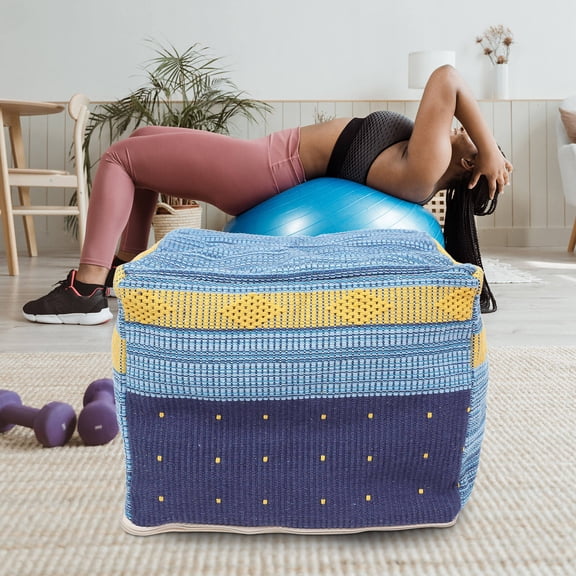 BESTOYARD Cotton Cushion Seat Cover Thick Seats Mat Cover Sky-blue 1Set Pressure Resistance Natural Fresh