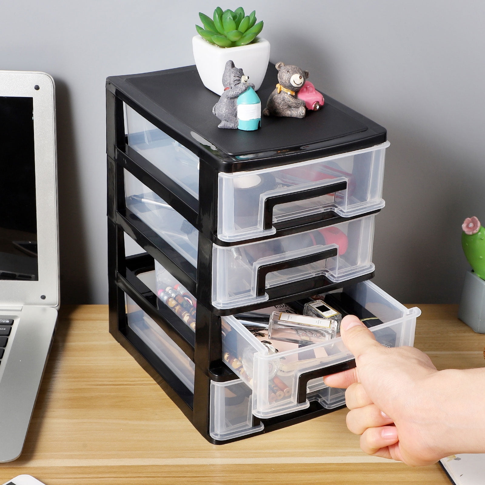BESTOYARD Square Shape Drawer Organizer Black Storage Organizer Living ...