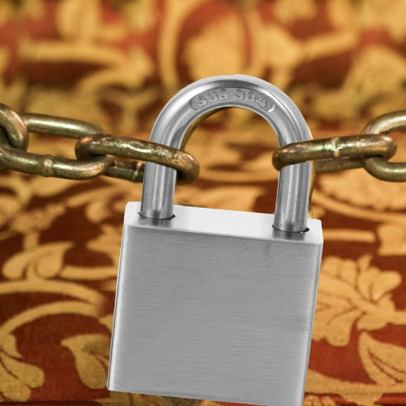 BESTOYARD Strong Solid Stainless Steel Luggage Lock with Keys Anti Smash Metal Padlock