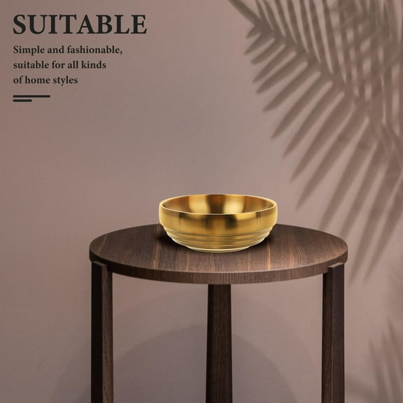 BESTOYARD Decorative Golden Key Storage Bowl with Spacious Interior for Entryway Table Use