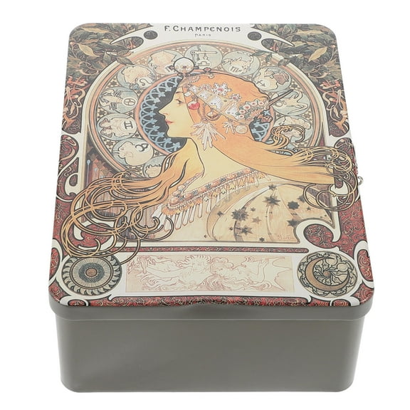 BESTOYARD Vintage Style Assorted Color Small Tin Box with Handle for Party and Storage