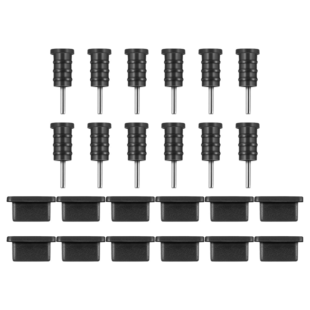 BESTOYARD Stylish Black Silicone Phone Dust Plugs, Perfect Fit for Type ...