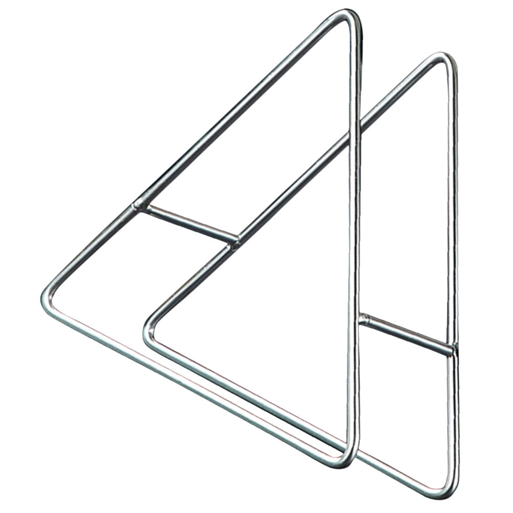 BESTOYARD Triangle Plate Display Stand Stainless Steel Dish Storage for