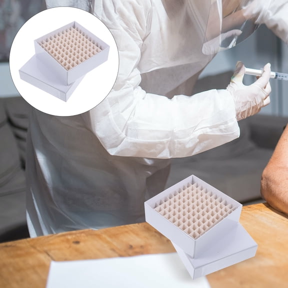 BESTOYARD Cryogenic Storage Holder, White Paper, Efficient Organization, Lab Freezer