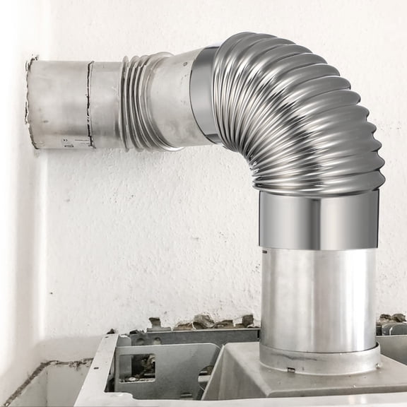 BESTOYARD Stainless Steel Chimney Flue Flame-Retardant Anti-Leakage Silver for Home