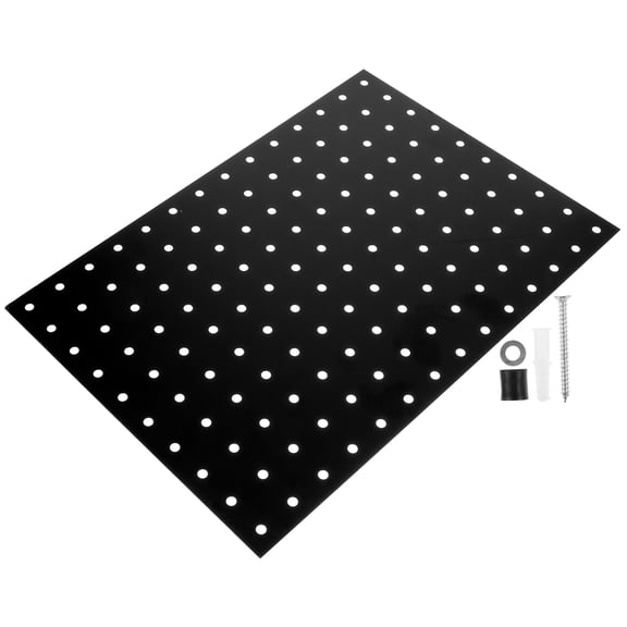 BESTOYARD Wall Mount Metal Pegboard Panel Black for Garage and Workshop Organization
