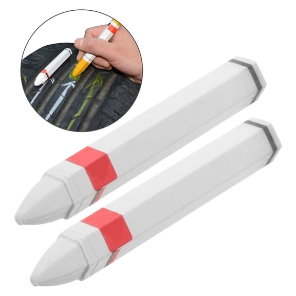 BESTOYARD Tire Markers for Car Tire White Wax 2Pcs