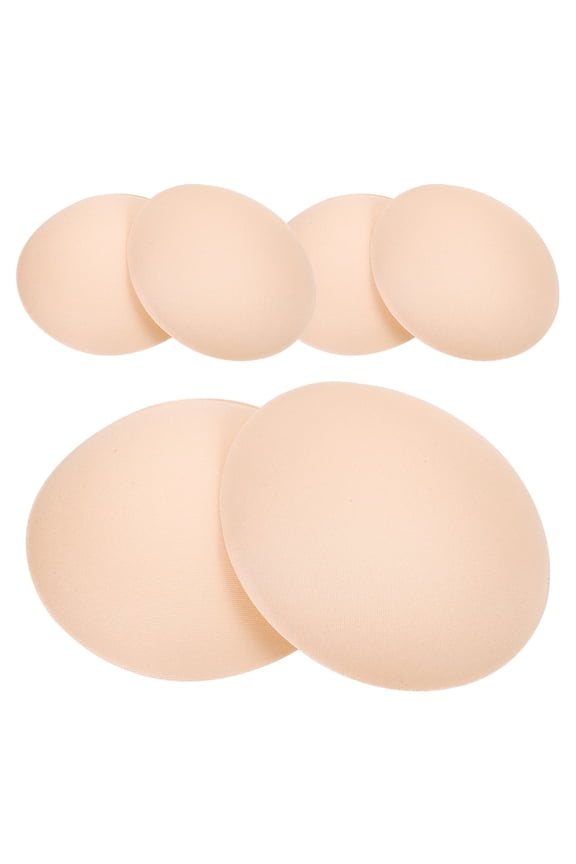 3Pairs Removable Beige Bra Pads Inserts Lightweight for Everyday