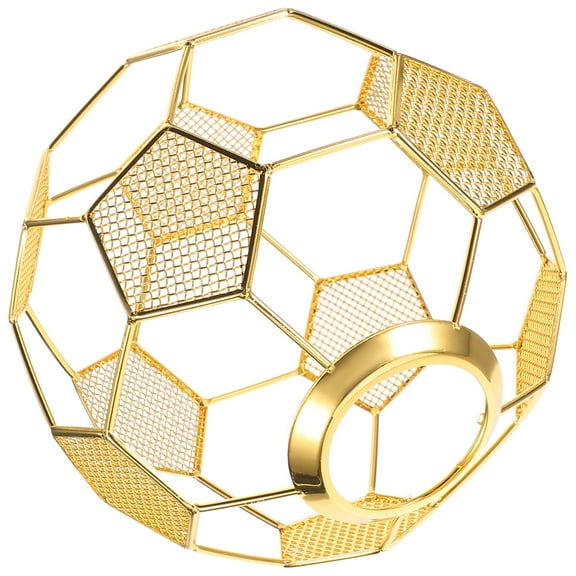 BESTOYARD Modern Golden Metal Lamp Shade Soccer Style Hanging Light Cover for Corridor