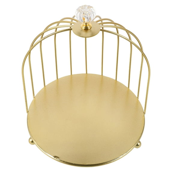 BESTOYARD Golden Metal Bird Cage Cake Stand for Stylish Wedding Events