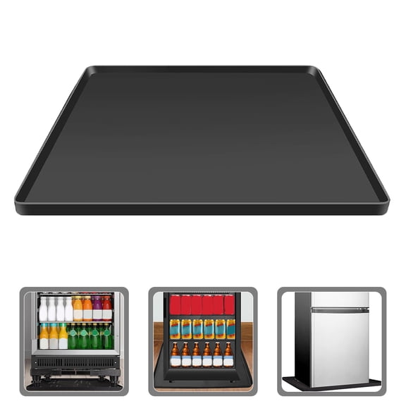 BESTOYARD Mini Fridge Drip Pan Drip Tray Black Silicone Contain Liquid Mini Fridge 1Pack