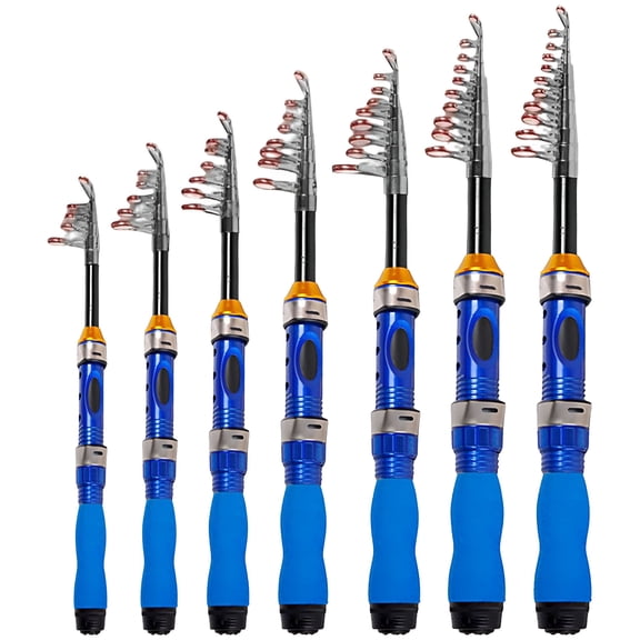 BESTSKY 1-2.3M Telescoping Fishing Rods Portable Travel Fishing Pole Telescopic Frp Ultra Light for Trout,Bass,Freshwater Saltwater