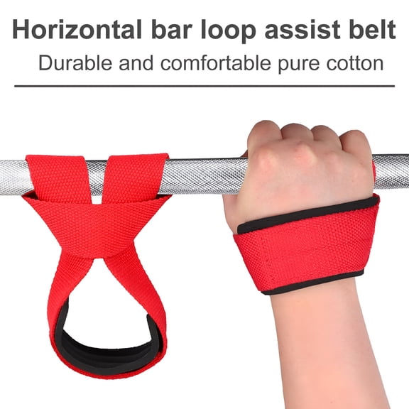 BESTSKY 1 Pair Lifting Straps for Strength Training Fitness Pull Straps Grip Support Wrist Strap for Bodybuilding Weightlifting Gym Deadlift Workout