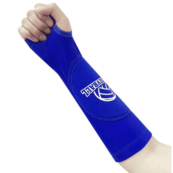BESTSKY 1 Pair Volleyball Arm Sleeves,Targeted Compression Zones Volleyball Sleeves,Flexible 1.5X Stretch Protection Arm Sleeves,Blue