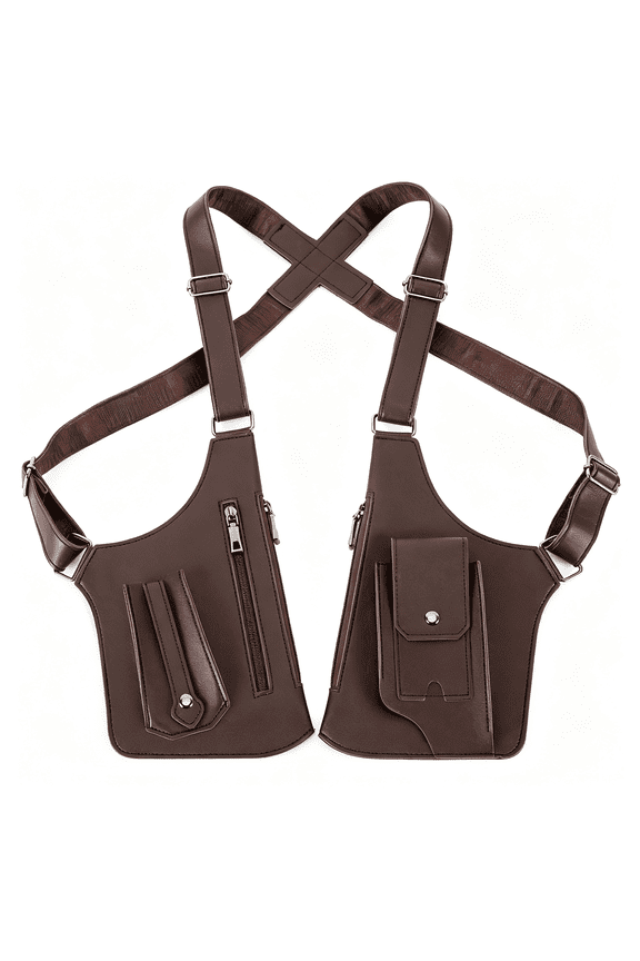 1 Pc Men Anti Theft Hidden Underarm Shoulder Bag,Pu Leather Double Armpit Phone Wallet,Adjustable Security Crossbody Harness Pouch for Travel Edc | Anti-Theft Design