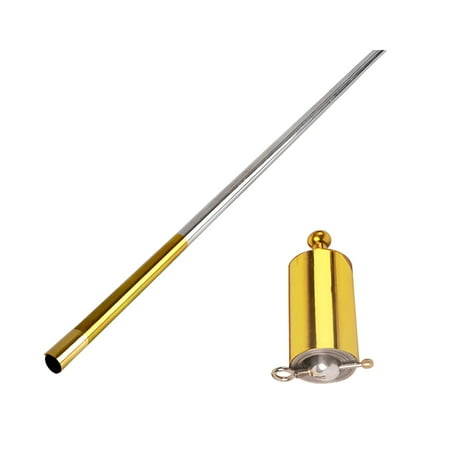 BESTSKY 1 Pcs 110cm Golden Color Metal Appearing Cane Pocket Staff Magic Wand Stage Close-up Magic Trick