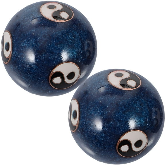 BESTSKY 1 Set Chinese Tai Chi Pattern Health Balls Baoding Balls Exercise Massage Balls Stress Relieve Hand Exercise Therapy Ball, for Home, Office, Gym, Stress Relief, Hand Strength, Arthri