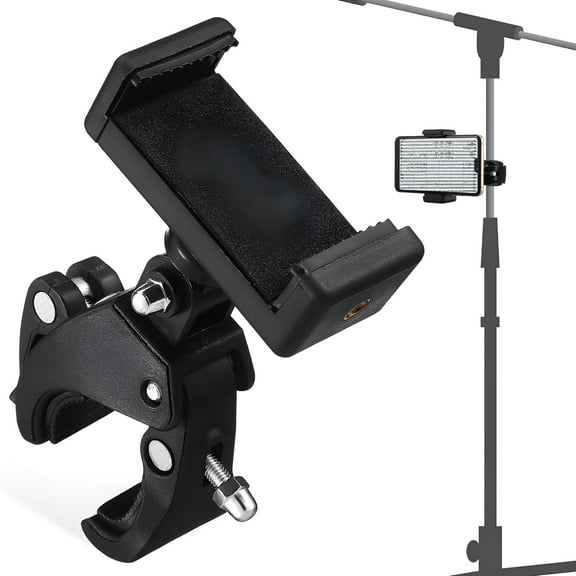 BESTSKY 1 Set Mic Stand Phone Holder Adjustable Phone Holder Microphone Stand Phone Clip