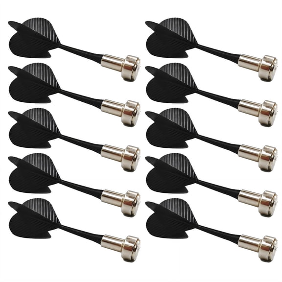 BESTSKY 10 Pcs Magnetic Darts for Target, Black Replacement Darts with Precise Targeting, Safe Long-Lasting Tips for Home, Office, and Bars