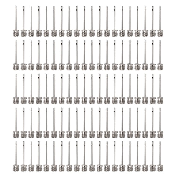 BESTSKY 100 PCS Stainless Steel Pump Needle, Ball Pump Inflation Needles For Soccer Rugby Football Volleyball Ball, Inflatable Air Pump Needle