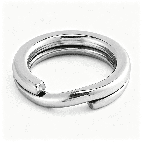 BESTSKY 100-Pack Fishing Split Rings Stainless Steel Lure Rings, 9-400Lb Hyper Wire Fishing Ring Heavy Duty Flattened Freshwater Saltwater Terminal Tackles Lure Solid Snap Ring Connectors