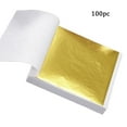 BESTSKY 100 Pcs Edible Gold Foil Leaf Real Gold Leaf Leafing Sheets for
