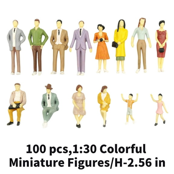 BESTSKY 100 Pcs Little People Toys,Paint Evenly Little People,Abs Plastic Mini Figures,Style 5