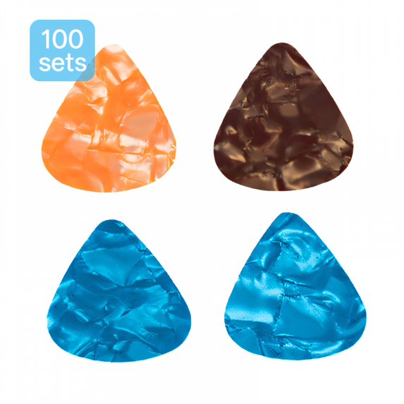 BESTSKY 100Pcs Guitar Picks,Designed for Shredding Guitar Accessories,Comfortable Grip Abs Material Guitar Pick,Multicolor9
