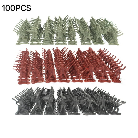 BESTSKY 100Pcs Soldier Model Army Men Toy Soldiers Playset for Imaginative Play Educational Projects for Kids