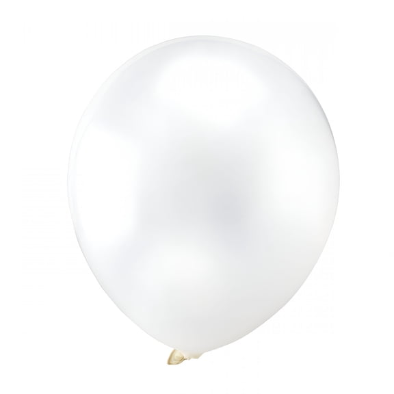 BESTSKY 100pcs 12 Inch Bright Color Latex Metallic Balloons (White)