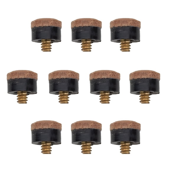 BESTSKY 10Pcs 10/11/12/1m Screw-on Cue Tips Pool Snooker Billiards Replacement Parts