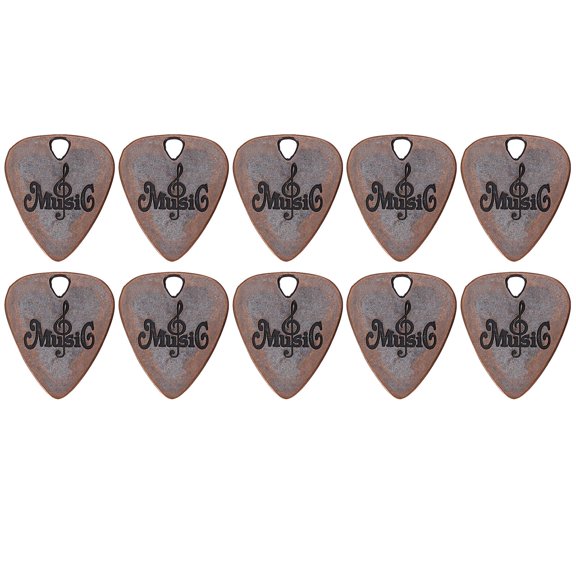 BESTSKY 10Pcs Guitar Picks,Shredding Sound Guitar Accessories,Precise Grip Stable Feedback Guitar Pick,Coppery
