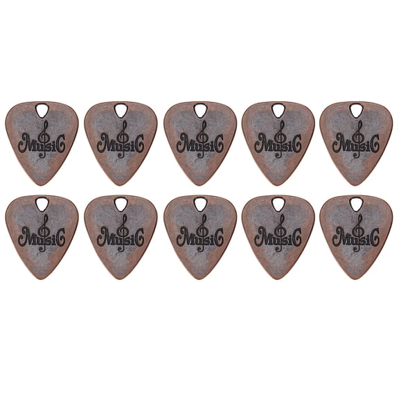BESTSKY 10Pcs Guitar Picks,Speed Picking Guitar Accessories for Quick Strumming,Non Slip Grip Guitar Pick for Long Lasting Comfort,Red Copper