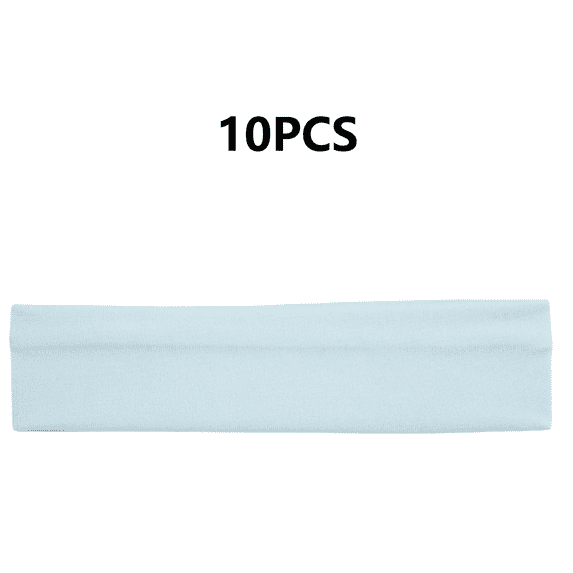 BESTSKY 10Pcs Headbands for Women,Sweat Absorption Running Headband,Comfortable Fit Breathable Design Bandanas Bulk,Blue