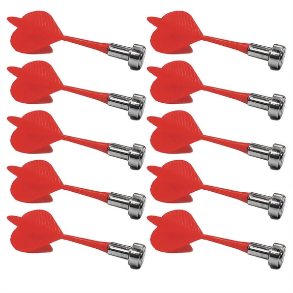 BESTSKY 10Pcs Magnetic Darts Super Strong Target Darts Powerful Magnetic Darts Red