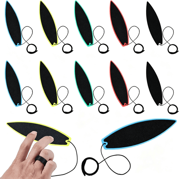 BESTSKY 10Pcs Mini Finger Surfboard, Finger Surf Board, Surfing Wind | for Car Riding Teens Adult Finger Surfboard