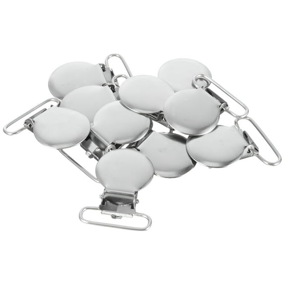 BESTSKY 10Pcs Pacifier Suspender Clips Metal Teething Toy Clips