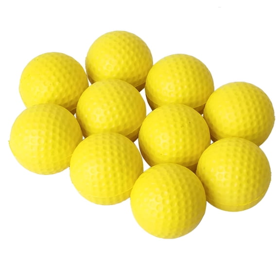 BESTSKY 2026 New 10Pcs Yellow Pu Foam Golf Balls Sponge Elastic Indoor Outdoor Practice Training Foam Golf Practice Balls