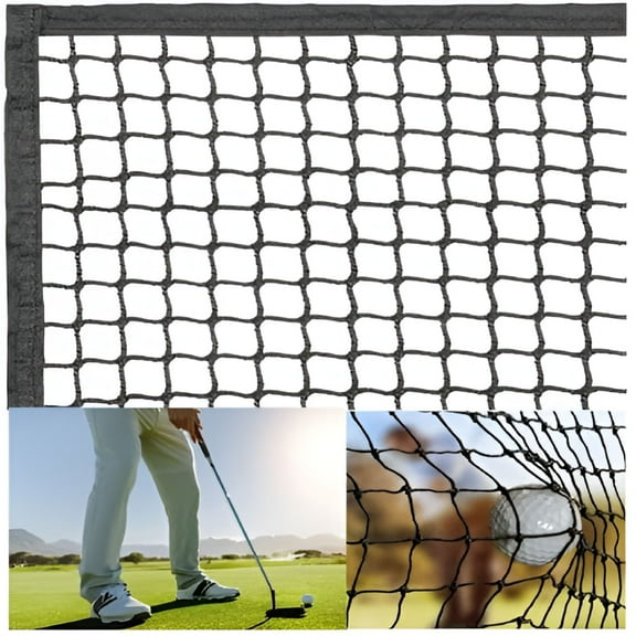 BESTSKY 10ft, 15ft, 20ft Strong Durable Sturdy & Lightweight Frequent Use Sports Barrier Net with Finished Seam Hitting Practice Nylon Netting High Impact Indoor/Outdoor for Golf Baseball