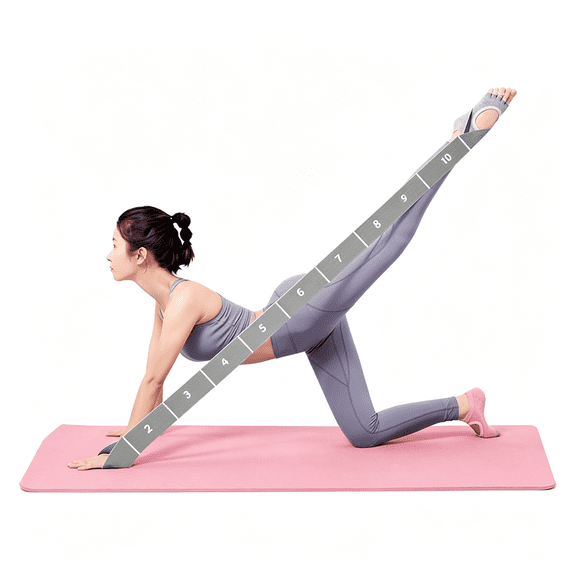BESTSKY 11 Loops Stretch Band - Yoga,Pilates,Ballet,And Physical Therapy Stretching Strap for Flexibility,Leg Stretching,And Exercise - Durable Stretching Equipment for Dance and Fitness