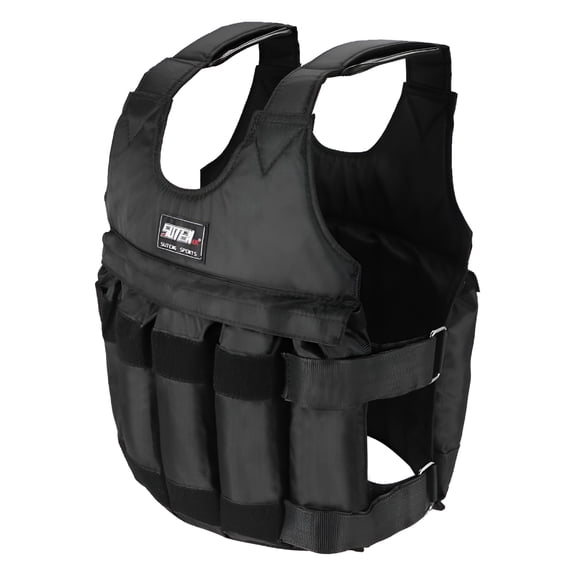 BESTSKY 1.76Lb 0.8 Kg Adjustable Workout Weighted Vest Exercise Strength Training Fitness in Black