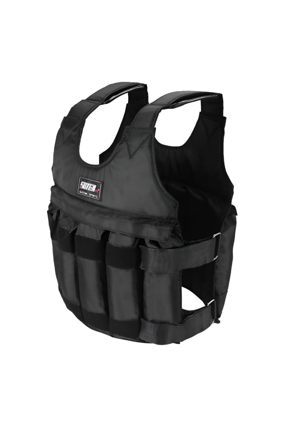 1.76Lb 0.8 Kg Adjustable Workout Weighted Vest Exercise Strength Training Fitness in Black