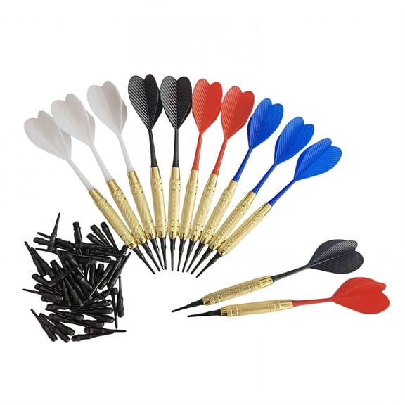 BESTSKY 112Pcs Darts Soft Tip Darts with Aluminum Shafts,Perfect Darts Metal Tip Set for Office Fun,Style2