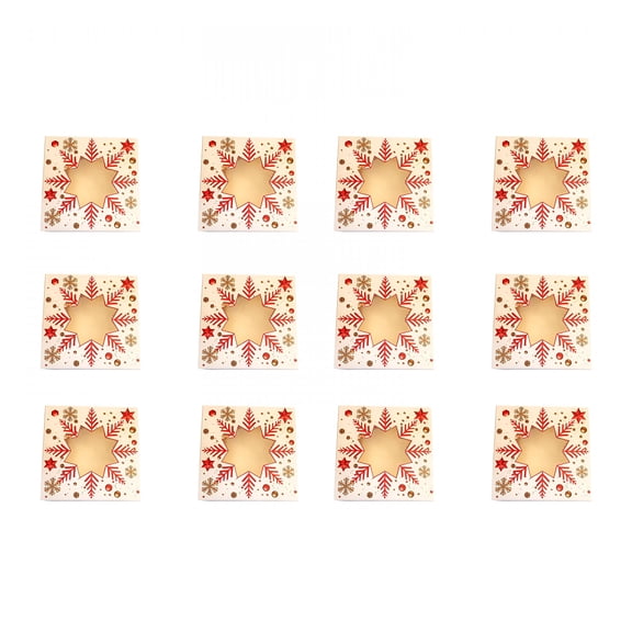 BESTSKY 12/24/36/60/120Pack Felt Red Green Christmas Stockings,15 Inches Personalized Christmas Stockings,White Cuff with Gold Trim Diy Christmas Stockings for Family Holiday Christmas Party Decor