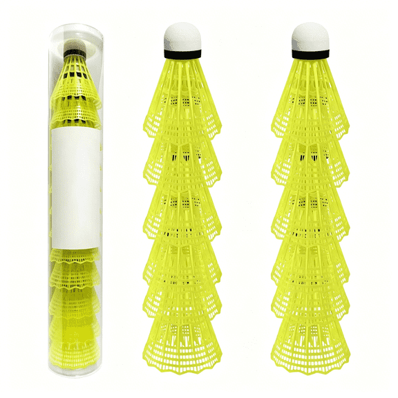BESTSKY 12 Packs Nylon Badminton Shuttlecocks Birdies Nylon Feather Shuttlecocks Badminton Birdies Great Stability & Durability Indoor Outdoor Sports High Speed Training