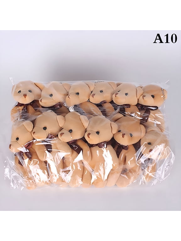 12 Pcs Mini Stuffed Bear Plush Toys, 4.7" Soft Teddy Doll Keychain Pendants for Party Favors, Classroom Rewards & Gifts