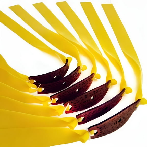 BESTSKY 12 Pieces Rubber Elastic Bands for Slingshot Hunting Cords,Replacement Flat Front Rubber Bands