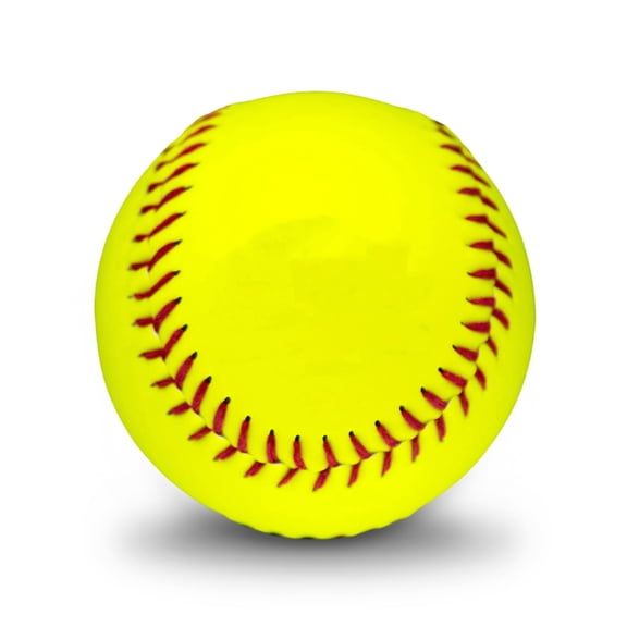 BESTSKY 12-inch Fastpitch Softball Bucket 1 Dozen Leather Softballs in a Plastic Bucket Durable Portable Softball
