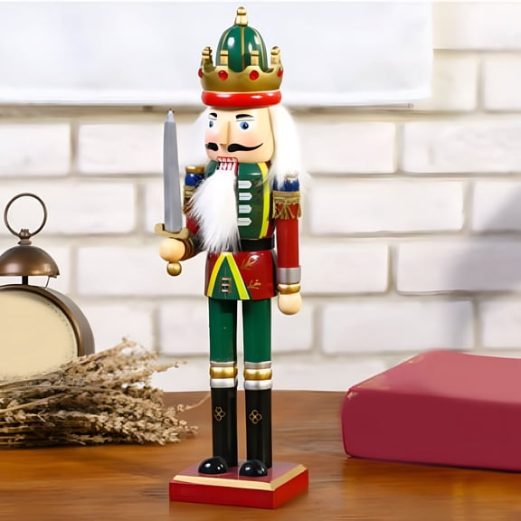 BESTSKY 12 inch Height Wooden Nutcracker Soldier Ornaments Handcraft